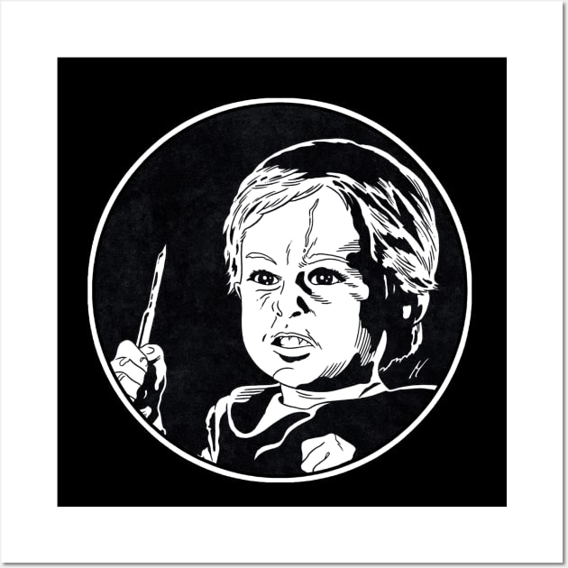 GAGE CREED - Pet Sematary (Circle Black and White) Wall Art by Famous Weirdos